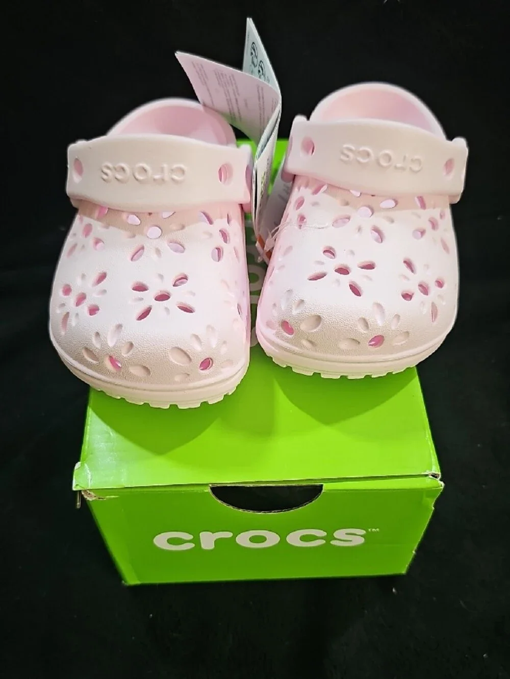*Brand New* CROCS Kids' Classic Floral Clog - Pale Pink